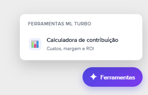 Página do Mercado Livre com o botão flutuante Ferramentas no canto inferior direito